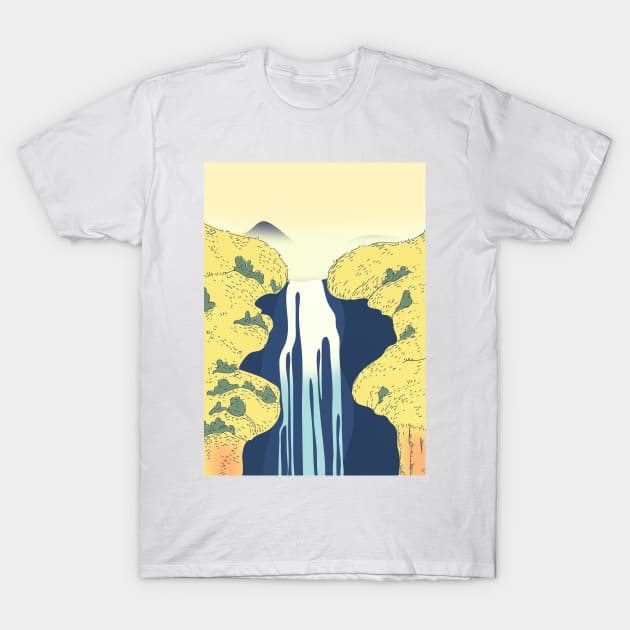 Asian Waterfall T-Shirt by nickemporium1